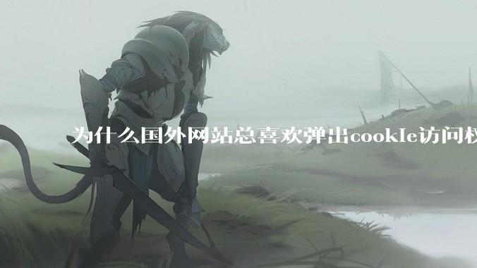 为什么国外网站总喜欢弹出cookie访问权限弹窗，国内网站却没有，这么做有什么意义？