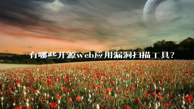 有哪些开源web应用漏洞扫描工具？