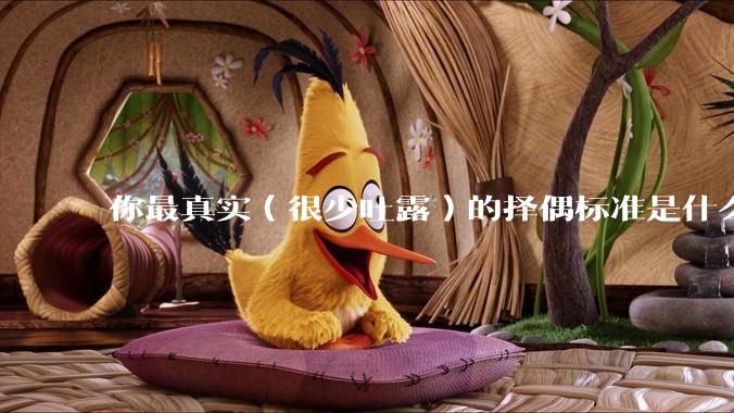你最真实（很少吐露）的择偶标准是什么？