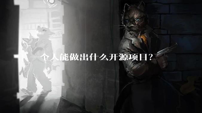 一个人能做出什么开源项目？